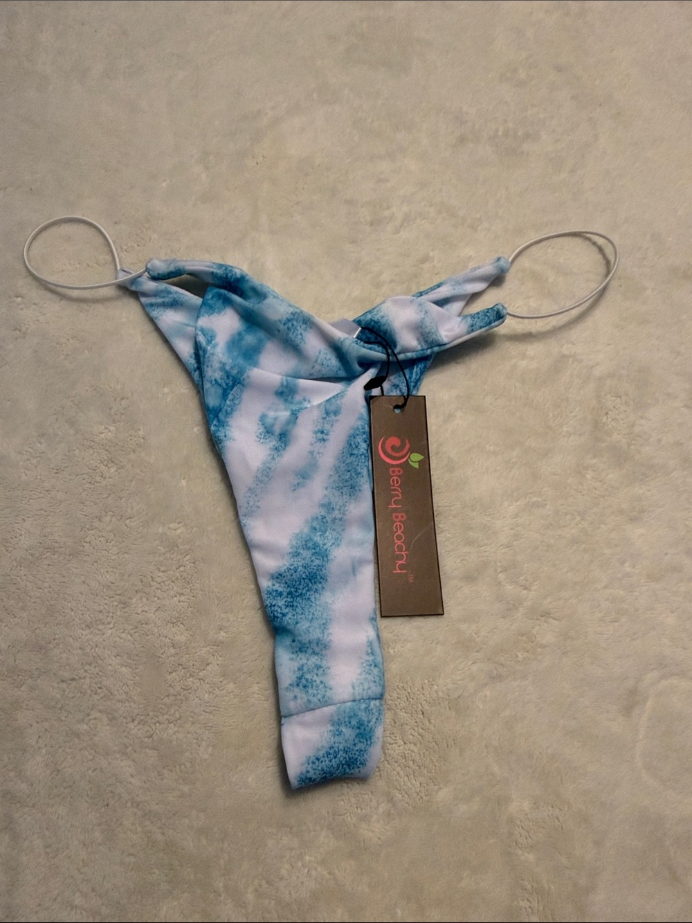 Berry Beachy Blue & White Bikini Bottom – New With Tags